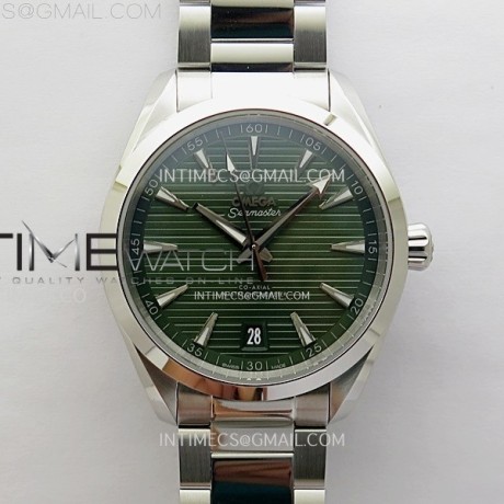 N1공장 오메가 씨마스터 아쿠아테라 150m 그린다이얼 브레이슬릿 Aqua Terra 150M Master Chronometers N1F Best Edition Green Dial on SS Bracelet A8900