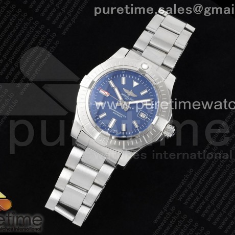 TF공장 브라이틀링 어벤져 43 스틸 블루다이얼 브레이슬릿 Avenger Automatic 43mm SS TF 1:1 Best Edition Blue Dial on SS Bracelet A2824