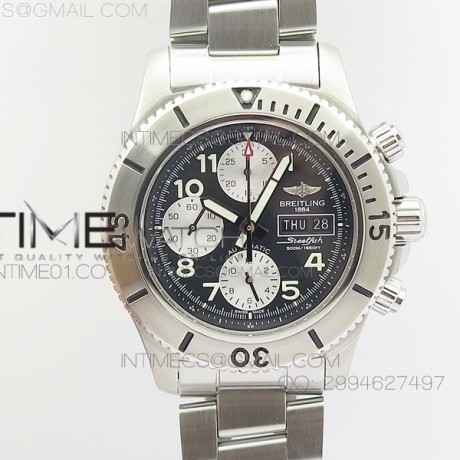 무명공장 브라이틀링 스틸피쉬 크로노그래프 스틸 블랙다이얼 Breitling Steelfish Chronograph SS/Black Dial 브레이슬릿