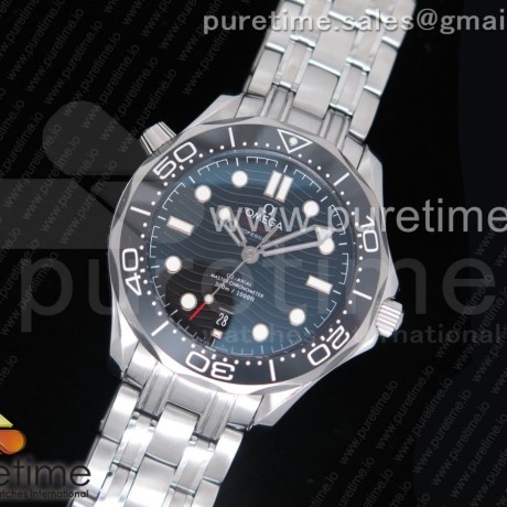 ur공장 오메가 씨마스터 2018 다이빙 300M 블랙다이얼 브레이슬릿 2018 Seamaster Diver 300M Black Dial on SS Bracelet A8800 (Free Nylon)