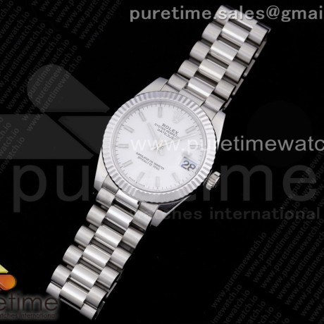 GM공장 롤렉스 데이저스트 31 화이트다이얼 브레이슬릿 DateJust 31 Ladies 278289 GMF 316L Steel White Dial Stick Markers on President Syle Bracelet