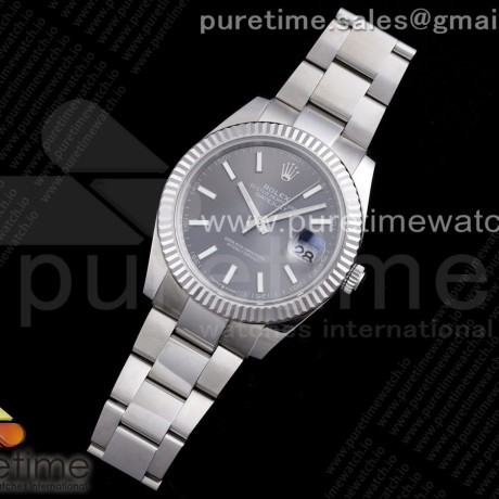 RE공장 롤렉스 데이저스트 41 그레이다이얼 브레이슬릿 New DateJust 41 126334 SS Gray Dial Stick Markers on Oyster Bracelet A3235 Clone