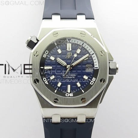 ZF공장 오데마피게 로얄오크 오프쇼어 다이버 15720 블루다이얼 러버스트랩 Royal Oak Offshore Diver 15720 ZF 1:1 Best Edition Blue Dial on Blue Rubber Strap A4308