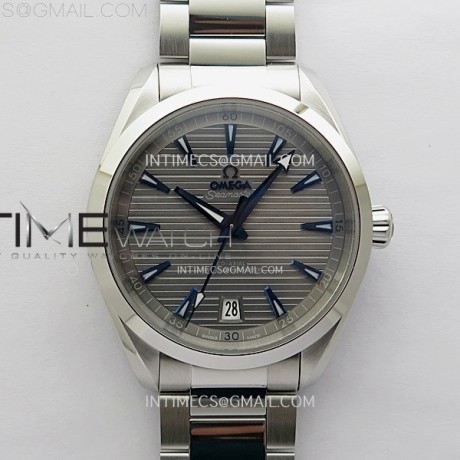 N1공장 오메가 씨마스터 아쿠아테라 150m 실버다이얼 브레이슬릿 Aqua Terra 150M Master Chronometers N1F Best Edition Gray Textured Dial on SS Bracelet A8900