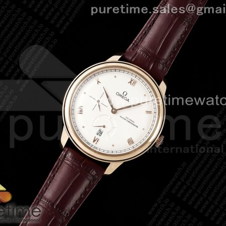 MK공장 오메가 드 빌 로즈골드금통 화이트다이얼 브라운가죽스트랩 De Ville Power Reserve RG MKF 1:1 Best Edition White Dial on Brown Leather Strap A8810