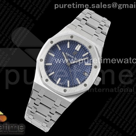 SF공장 오데마피게 로얄오크 15500 스틸 블루다이얼 브레이슬릿 Royal Oak 41mm 15500 SS SF 1:1 Best Edition Blue Dial on SS Bracelet SA4302 Super Clone