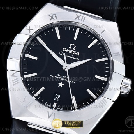 VS공장 오메가 컨스텔레이션 블랙다이얼 가죽스트랩 Constellation Co-Axial 41mm SS/LE Black VSF A8900(SB)