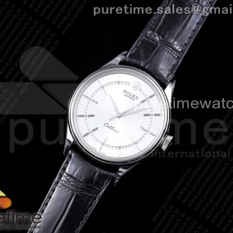 GM공장 롤렉스 셀리니 50509  화이트다이얼 가죽스트랩 Cellini 50509 SS White Dial Big Crown on Black Leather Strap SA3132