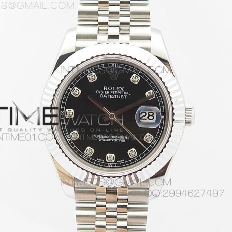 BP공장 롤렉스 데이저스트2 스틸 블랙다이얼 다이아인덱스 Rolex DateJust2 SS&Black Dial Diamond Index 신형브레스렛