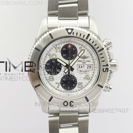 무명공장 브라이틀링 스틸피쉬 크로노그래프 스틸 화이트다이얼 Breitling Steelfish Chronograph SS/White Dial 브레이슬릿