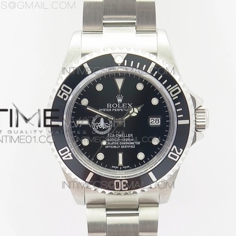 BP 롤렉스 클래식 씨드웰러 POLIZA CLASSIC SEA DWELLER POLIZIA SS BLACK DIAL ON SS BRACELET A2824