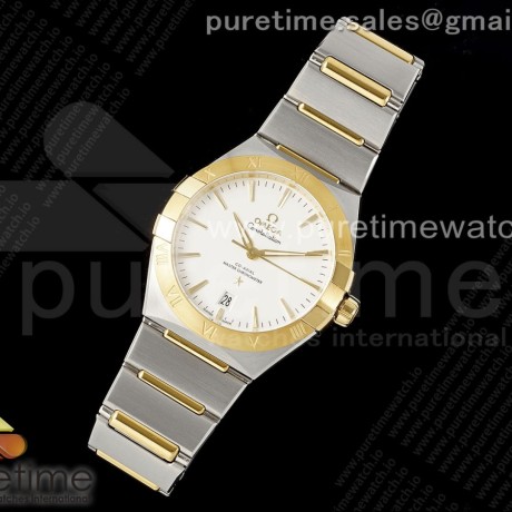 ASW공장 오메가 컨스텔레이션 39 옐로우골드콤비 화이트다이얼 브레이슬릿 Constellation 39mm SS/YG ASWF 1:1 Best Edition White Dial on SS/YG Bracelet A8800