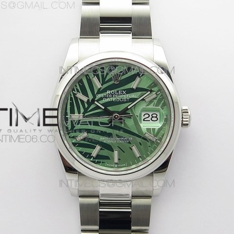 BP공장 롤렉스 데이저스트 36 스틸 그린팜다이얼 돔베젤 오이스터브레이슬릿 DateJust 36 SS 126200 BP 1:1 Best Edition New Green Dial on Oyster Bracelet
