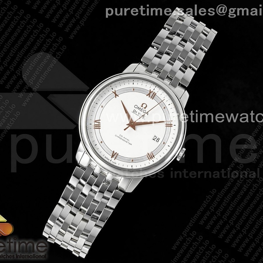 DIW공장 오메가 드빌 스틸 화이트다이얼 로즈골드인덱스 브레이슬릿 De Ville SS DIWF 1:1 Best Edition White Dial RG Markers on SS Bracelet MIYOTA 9015
