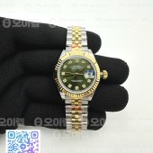 GM공장 롤렉스 레이디 데이저스트 28 옐로우골드콤비 그린다이얼 다이아몬드인덱스 주빌레브레이슬릿 DJ Ladies 28mm Jub Flt 904L YG/SS Grn/Dia GMF A2671
