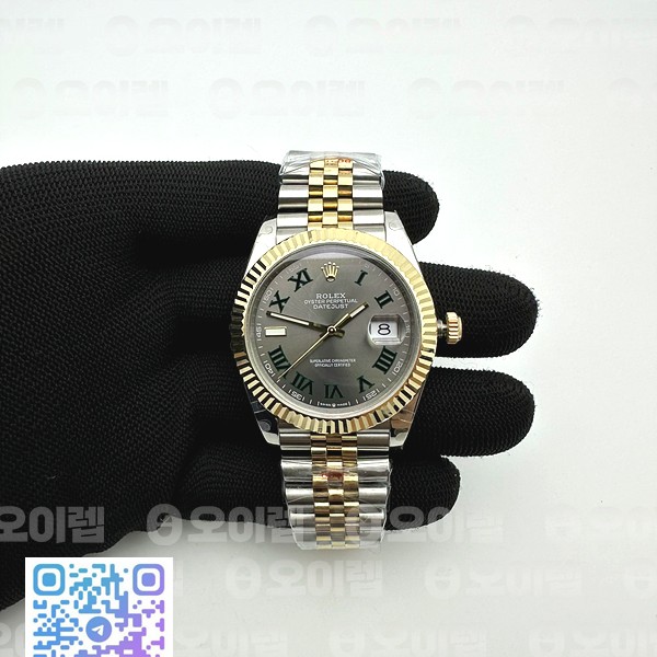 GM공장 롤렉스 데이저스트 41 옐로우골드콤비 포금 윔블던 3235 DJ2 41mm Jub Flt 904L Wrp YG/SS D-Grey/Rmn GMF A3235