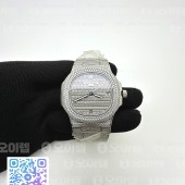 PF공장 파텍필립 노틸러스 5719 스틸 풀다이아몬드셋팅 브레이슬릿 Nautilus 5719/1G SS Full Diamond Full Diamond Bracelet A324 Clone