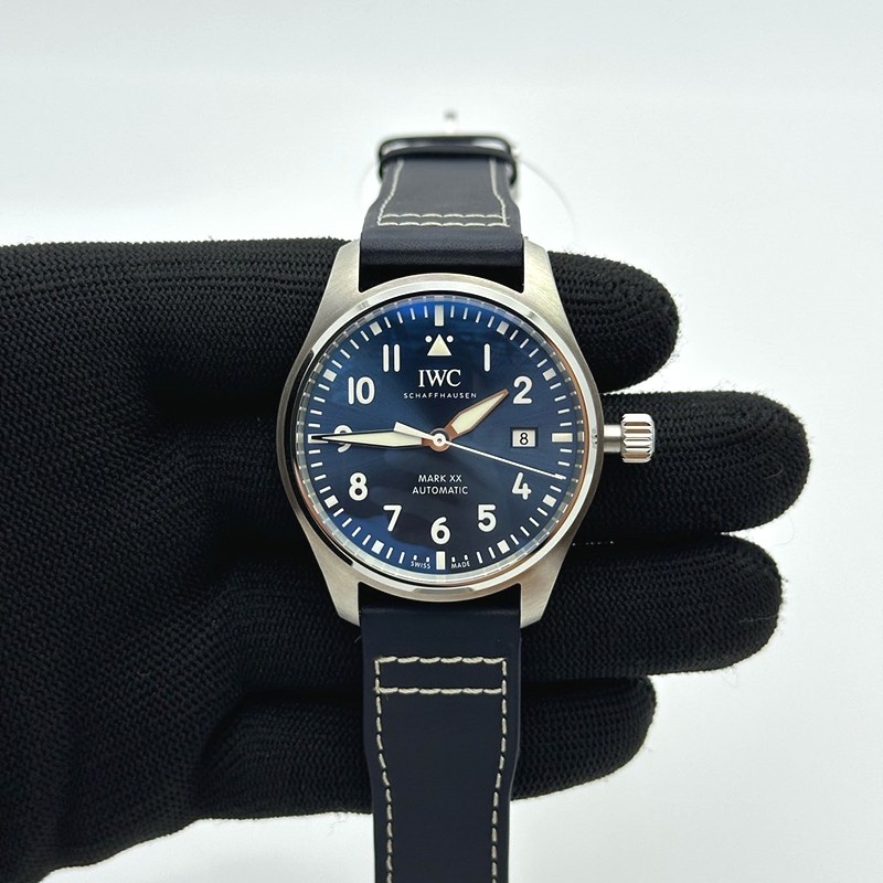 A7공장 IWC 파일럿 마크20 블루다이얼 가죽스트랩 V7공장