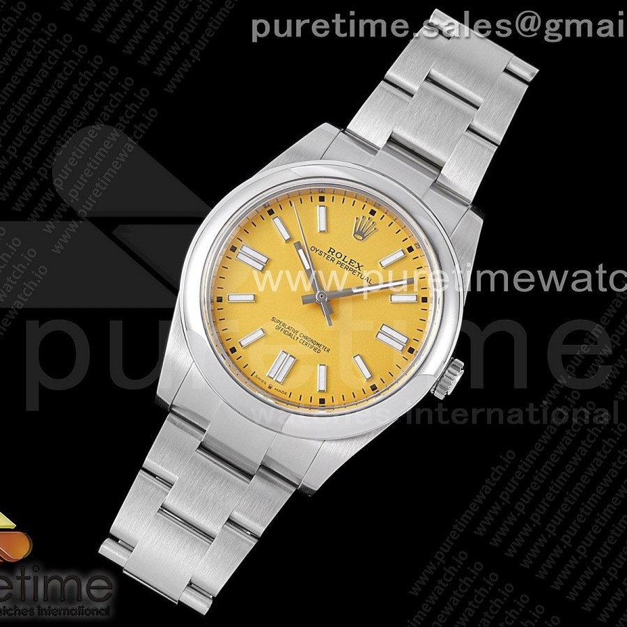 GM공장 롤렉스 오이스터퍼페츄얼 41미리 옐로우다이얼 브레이슬릿 3230 Oyster Perpetual 41mm 124300 GMF 1:1 Best Edition 904L Steel Yellow Dial on SS Bracelet SA3230