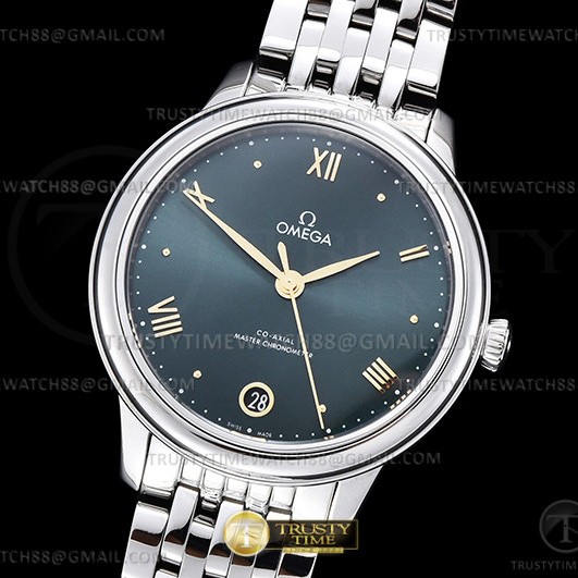 VS공장 오메가 드 빌 스틸 그린다이얼 로즈골드인덱스 브레이슬릿 De Ville Prestige 34mm SS/SS P-Grn/RG VSF A8800