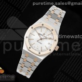 APS공장 오데마피게 로얄오크 15400 로즈골드콤비 화이트다이얼 브레이슬릿 Royal Oak 41mm 15400 SS/RG APSF 1:1 Best Edition White Textured Dial on SS/RG Bracelet SA3120 Super Clone