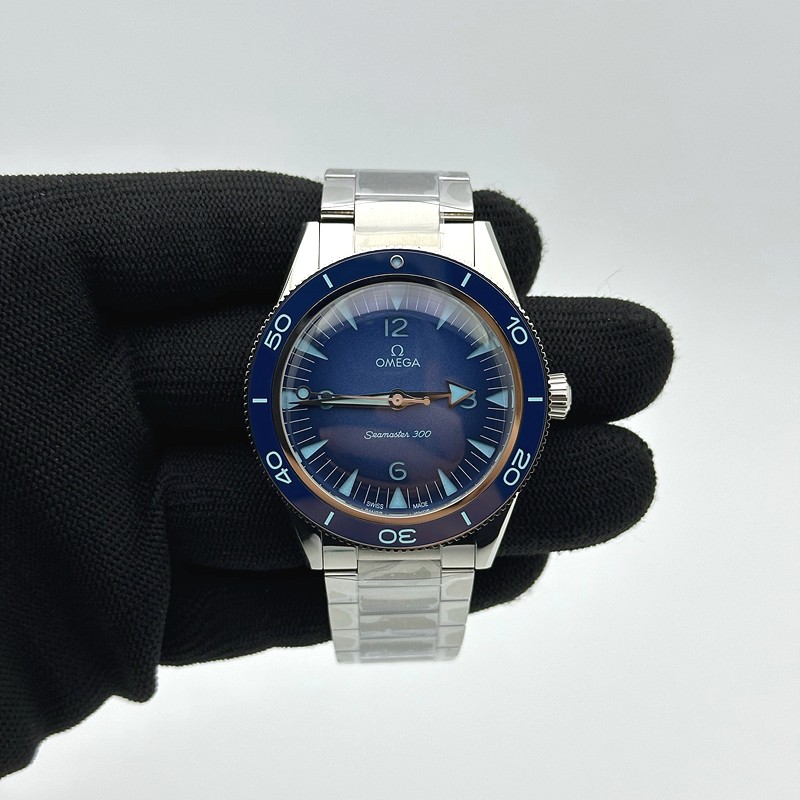 VS공장 오메가 씨마스터 헤리티지 300 스틸 블루다이얼 브레이슬릿 Seamaster 300 Heritage VSF 1:1 Best Edition Blue Dial on SS Bracelet A8912 Super Clone