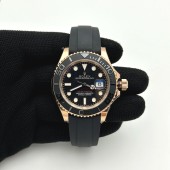 CLEAN공장 롤렉스 요트마스터 40 에버로즈골드금통 블랙다이얼 러버스트랩 클린공장 ROLYM218 - YachtMaster 126655 40mm RG/RU Blk Clean VR3235