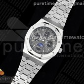APS공장 오데마피게 로얄오크 컴플리케이션 스틸 그레이다이얼 브레이슬릿 Royal Oak 41mm Complicated 26574 SS APSF1:1 Best Edition Gray/Black Dial on SS Bracelet A5134