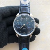ZF공장 IWC 포르투기저 애뉴얼캘린더 파워리저브 스틸 블루다이얼 가죽스트랩 IWC PORTUGUESE REAL PR REAL ANNUAL CALENDAR IW503502 BLUE DIAL ON BLACK LEATHER STRAP A52850
