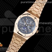 APS공장 오데마피게 로얄오크 컴플리케이션 로즈골드금통 블루다이얼 브레이슬릿 Royal Oak 41mm Complicated 26574 RG APSF1:1 Best Edition Blue Dial on RG Bracelet A5134