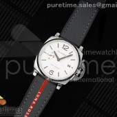 VS공장 파네라이 루미노르 루나로사 PAM1381 화이트다이얼 42mm 나일론스트랩 Luminor Due Luna Rossa 42mm VSF 1:1 Best Edition on Gray Nylon Strap P900