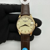 ZF공장 파텍필립 칼라트라바 로즈골드 금통 아이보리다이얼 가죽스트랩 Calatrava 5227R RG White Dial on Brown Leather Strap A324CS