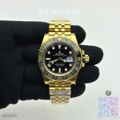 CLEAN공장 롤렉스 GMT마스터2 기네스 옐로우골드금통 블랙다이얼 쥬빌레브레이슬릿 클린공장 GMT Master II 126718 GRNR Clean 1:1 Best Edition Black Dial on YG Jubilee Bracelet DD3285 CHS