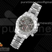 OM공장 롤렉스 스틸 데이토나 그레이레이싱다이얼 브레이슬릿 Daytona 116509 SS OMF Best Edition Gray Numeral Dial on SS Bracelet A7750