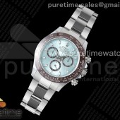 QF공장 롤렉스 세라믹 아이스 데이토나 민트다이얼 브레이슬릿 Daytona 116506 QF 1:1 Best Edition Ice Blue Dial Lume Markers on SS Bracelet SH4130 V3 (Gain Weight)