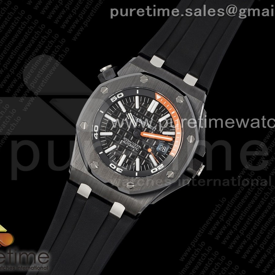 APS공장 오데마피게 로얄오크오프쇼어 다이버 15707 블랙세라믹베젤 러버스트랩 Royal Oak Offshore Diver 15707 Black Ceramic APSF 1:1 Best Edition SA3120 Super Clone