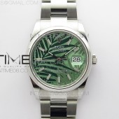 BP공장 롤렉스 데이저스트 36 스틸 그린팜다이얼 돔베젤 오이스터브레이슬릿 DateJust 36 SS 126200 BP 1:1 Best Edition New Green Dial on Oyster Bracelet
