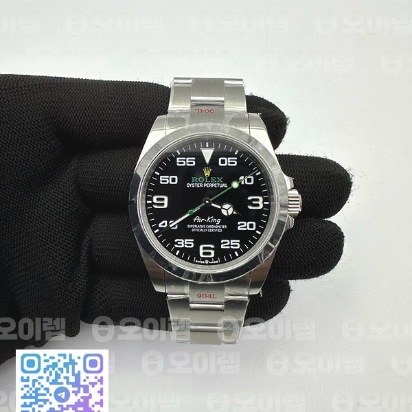 GM공장 롤렉스 신형에어킹 블랙다이얼 브레이슬릿 3230무브먼트 AirKing 126900 40mm 904L SS/SS GMF VR3230