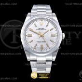 BP공장 롤렉스 오이스터퍼페츄얼 41 실버다이얼 3230무브먼트 BPF Rolex Oysterperpetual 41 Silver Dial Gold Index ref124300