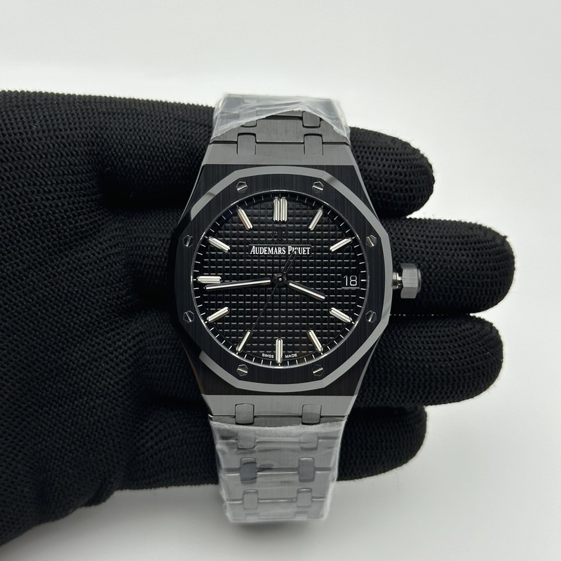 ZF공장 오데마피게 로얄오크 15500 DLC 블랙다이얼 Royal Oak 41mm 15500 DLC ZF 1:1 Best Edition Black Textured Dial on SS Bracelet A4302 V2(Free Box) 출고 전 실물 검수사진 2