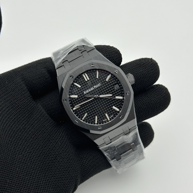 ZF공장 오데마피게 로얄오크 15500 DLC 블랙다이얼 Royal Oak 41mm 15500 DLC ZF 1:1 Best Edition Black Textured Dial on SS Bracelet A4302 V2(Free Box) 출고 전 실물 검수사진 4