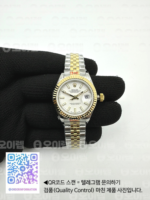 GM공장 롤렉스 데이저스트 28 옐로우골드콤비 화이트다이얼 2671 DJ Ladies 28mm Jub Flt 904L YG/SS Wht/Stk GMF A2671 출고 전 실물 검수사진 1