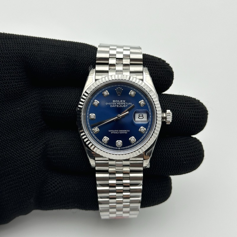 VS공장 롤렉스 데이저스트 36 텐포인트 블루다이얼 플루티드베젤 쥬빌레브레이슬릿 10p DateJust 36 SS 126234 VSF 1:1 Best Edition 904L Steel Blue Diamonds Dial on Jubilee Bracelet VS3235 출고 전 실물 검수사진 1