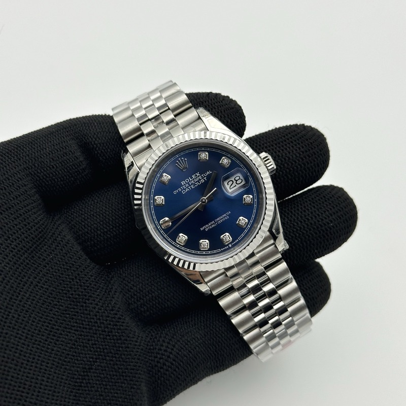 VS공장 롤렉스 데이저스트 36 텐포인트 블루다이얼 플루티드베젤 쥬빌레브레이슬릿 10p DateJust 36 SS 126234 VSF 1:1 Best Edition 904L Steel Blue Diamonds Dial on Jubilee Bracelet VS3235 출고 전 실물 검수사진 4