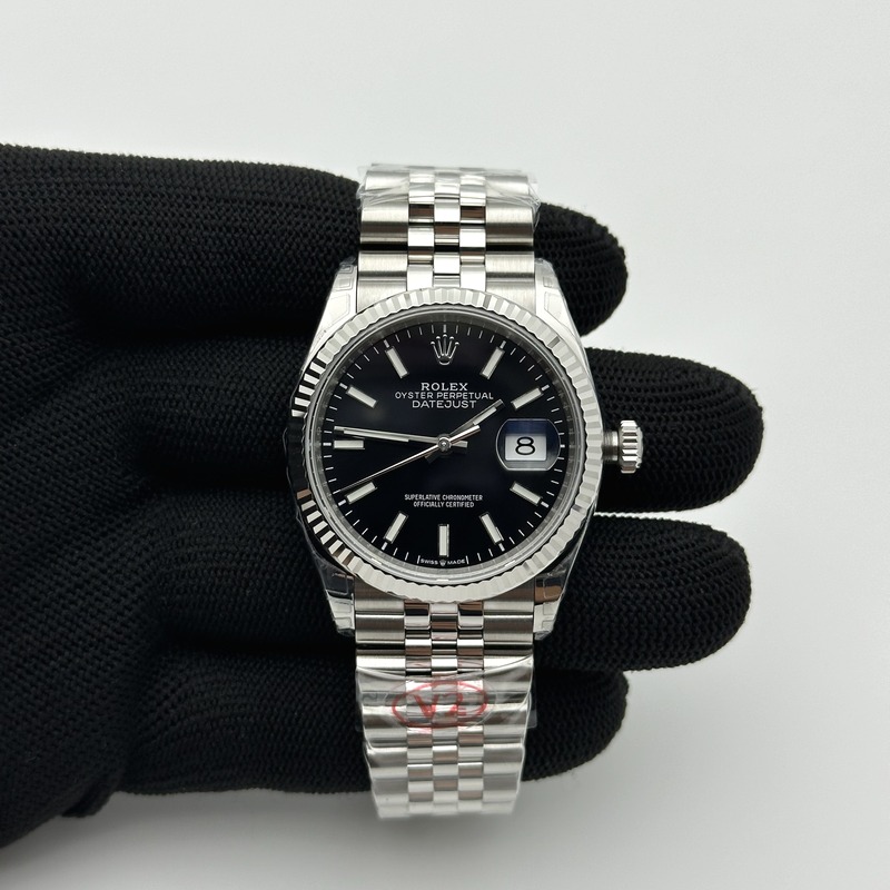 VS공장 롤렉스 데이저스트 36 블랙다이얼 플루티드베젤 쥬빌레브레이슬릿 DateJust 36 SS 126234 VSF 1:1 Best Edition 904L Steel Black Stick Dial on Jubilee Bracelet VS3235 출고 전 실물 검수사진 1