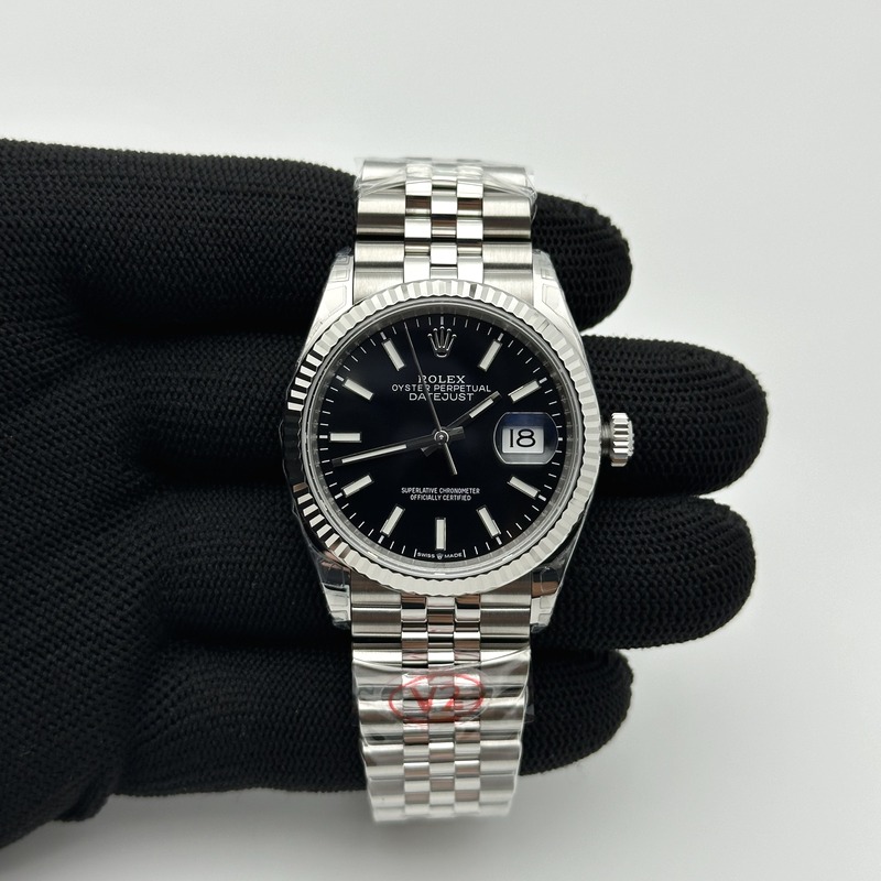 VS공장 롤렉스 데이저스트 36 블랙다이얼 플루티드베젤 쥬빌레브레이슬릿 DateJust 36 SS 126234 VSF 1:1 Best Edition 904L Steel Black Stick Dial on Jubilee Bracelet VS3235 출고 전 실물 검수사진 2