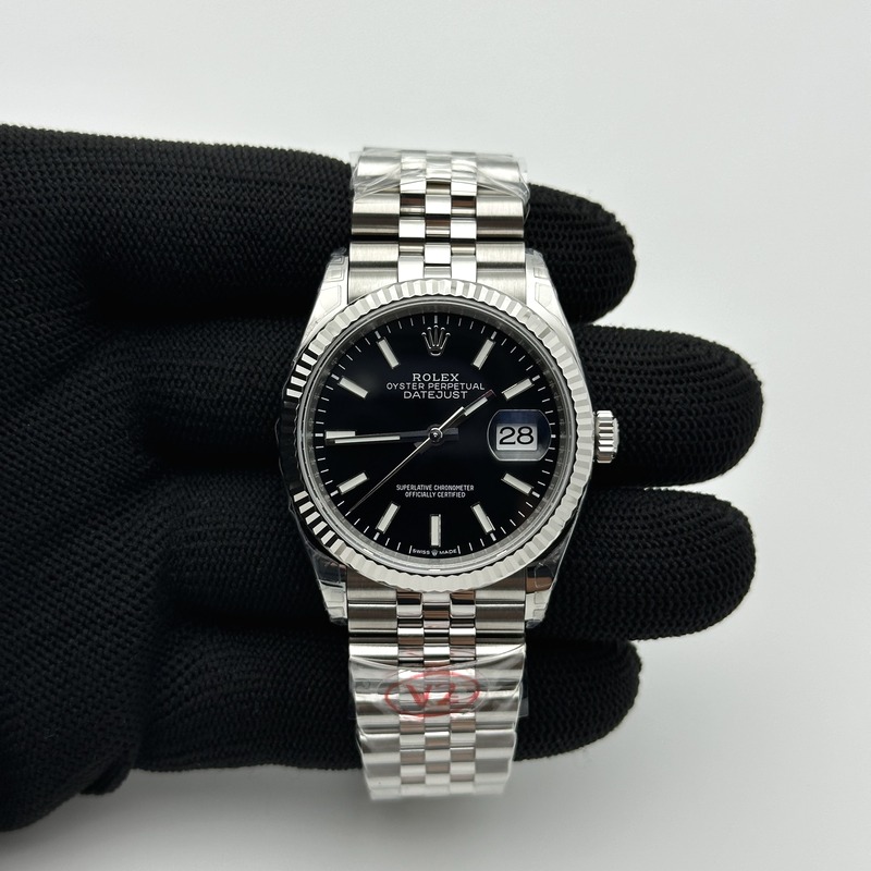 VS공장 롤렉스 데이저스트 36 블랙다이얼 플루티드베젤 쥬빌레브레이슬릿 DateJust 36 SS 126234 VSF 1:1 Best Edition 904L Steel Black Stick Dial on Jubilee Bracelet VS3235 출고 전 실물 검수사진 3