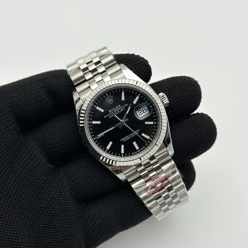 VS공장 롤렉스 데이저스트 36 블랙다이얼 플루티드베젤 쥬빌레브레이슬릿 DateJust 36 SS 126234 VSF 1:1 Best Edition 904L Steel Black Stick Dial on Jubilee Bracelet VS3235 출고 전 실물 검수사진 4