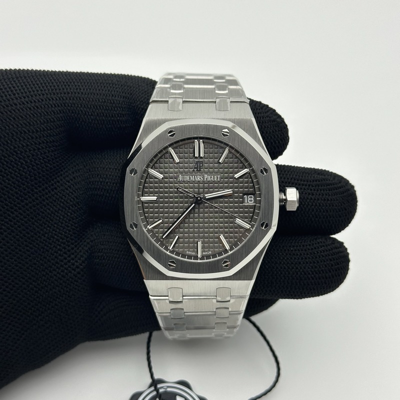 ZF공장 오데마피게 로얄오크 15500 그레이다이얼 브레이슬릿 Royal Oak 41mm 15500 SS/SS Grey ZF V3 A4302 출고 전 실물 검수사진 2