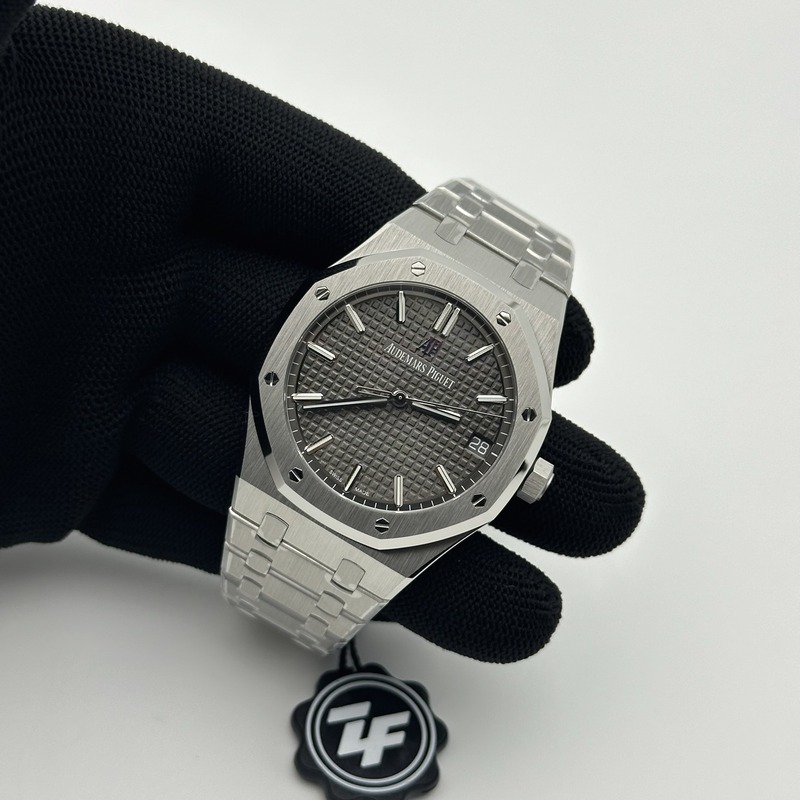 ZF공장 오데마피게 로얄오크 15500 그레이다이얼 브레이슬릿 Royal Oak 41mm 15500 SS/SS Grey ZF V3 A4302 출고 전 실물 검수사진 5